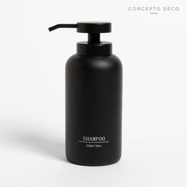 Dispenser Shampoo Negro 20X7,5Cm