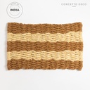 Alfombra India Yute Nudo Simple Combinada 45X75Cm