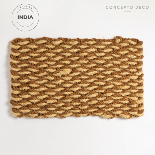 Alfombra India Yute Nudo Doble Combinada 45X75Cm