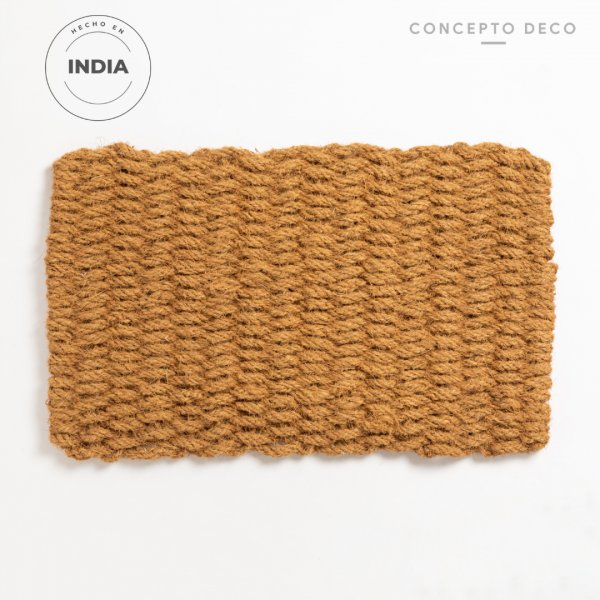 [165375] Alfombra India Yute Nudo Simple Tostado 45X75Cm