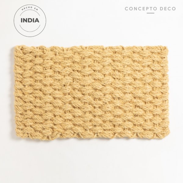 [165376] Alfombra India Yute Nudo Simple Crudo 45X75Cm
