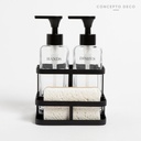 Set Dishes/Hands Con Esponja Negro 19,5X6Cm