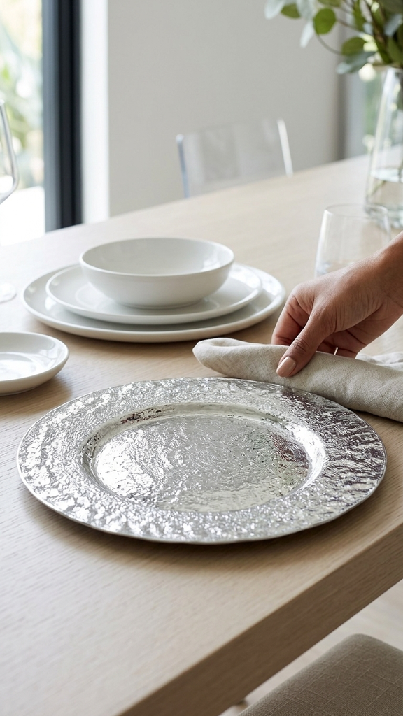 Plato De Sitio 33Cm Martellé Plateado