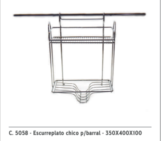Escurreplatos Chico Para Barral 35 X 40 X 10 Cm
