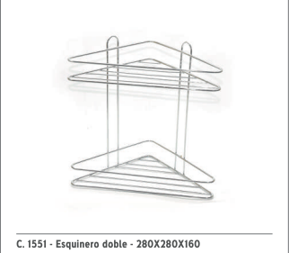 [128107] Esquinero Curvo Doble 28 X 28 X 16 Cm
