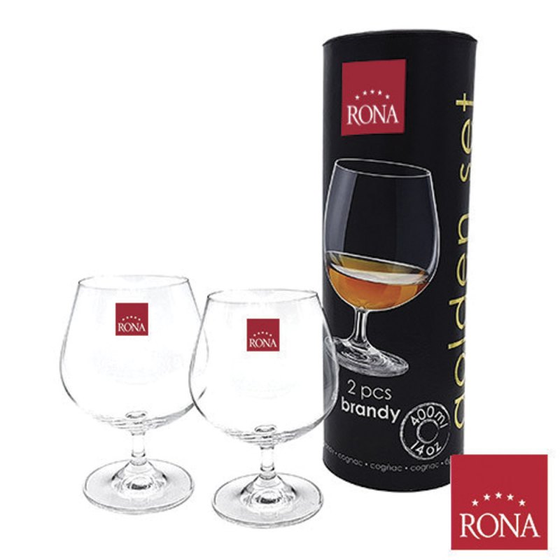 SET X 2 COPAS BRANDY 400 ML RONA