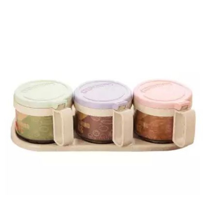 Set X 3 Especieros Con Bandeja colores surtidos