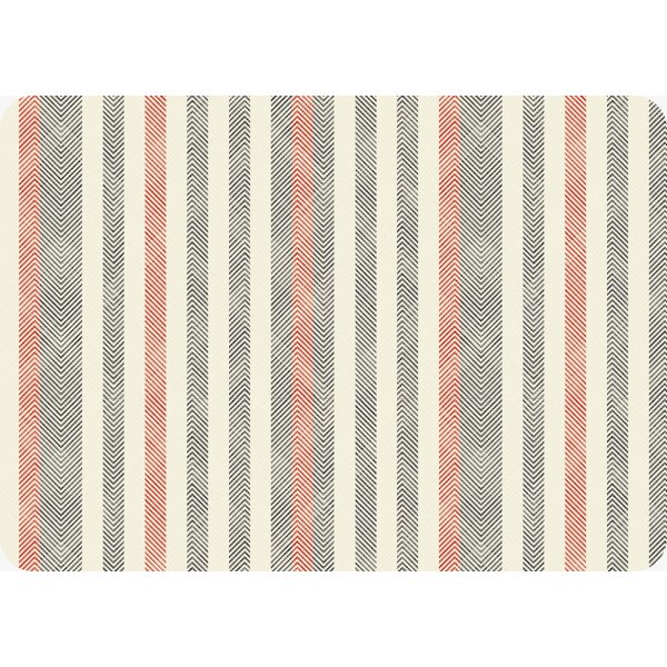 [146083] Individual Pvc 30 X 40  40 Cm Rayado Rojo