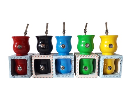 Mate Plastico Calabaza Con Bombilla Magica Verde