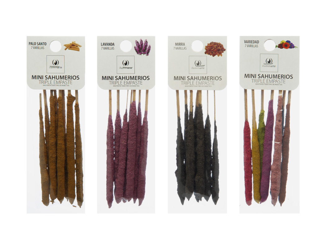 [193109] Sahumerios Mini Triple Empaste X 7 Varillas Mil Flores Iluminarte