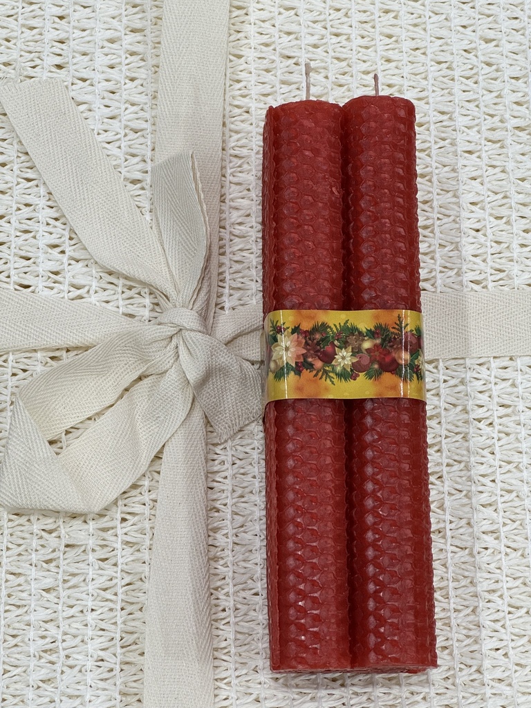 OFERTA VELAS CIRIOS NAVIDENOS X 4 20 CM X 2,5 CM ROJO