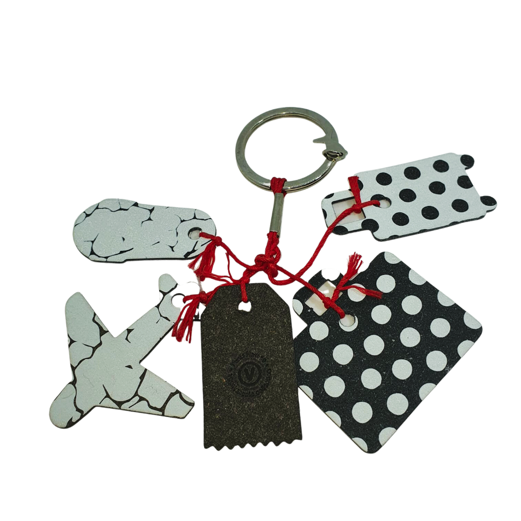 LLAVERO TRAVEL CHARM CUERO BY PAOLA NAVONE