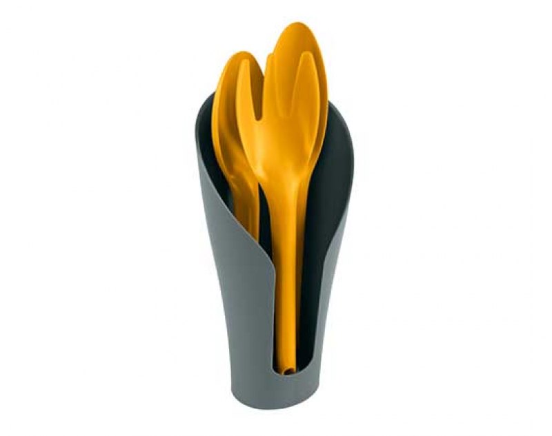 Contenedor Plastico Grafito Y Amarillo Tramontina