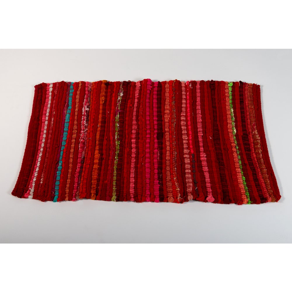 Alfombra Algodon Chindi 120X180 Cm Roja