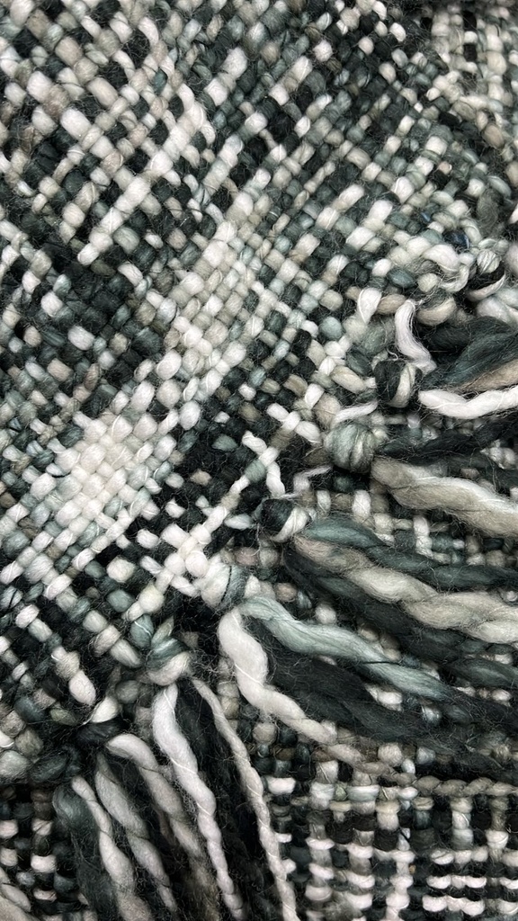 [380548] Manta Cuadritos 125 X 150 Negro