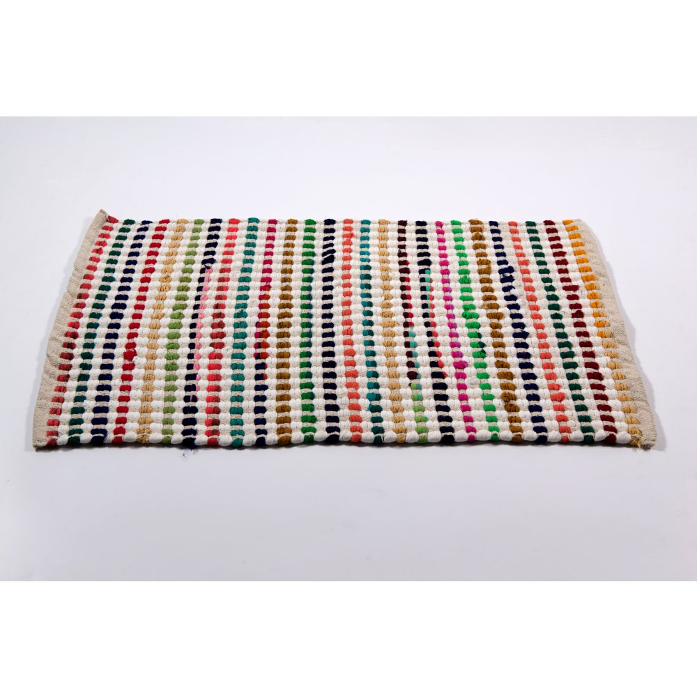 Alfombra Chindi Retazos Rojo 70 X 110 Cm