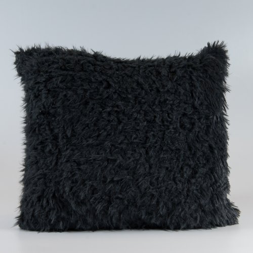 FUNDA DE ALMOHADON PELOS NEGRO 42 X 42 CM