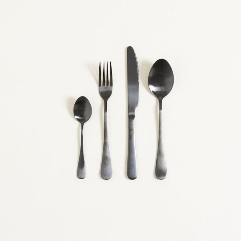 [411438] Set De Cubiertos 16 Piezas Lisboa Negro