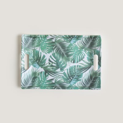 [41162] Bandeja De Melamina Hojas 45X31Cm