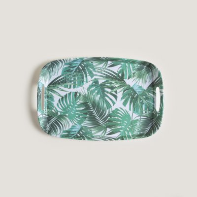 [41164] Bandeja De Melamina Hojas 43X28Cm