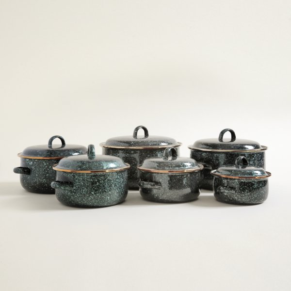 Bateria De Ollas Enlozadas Verde