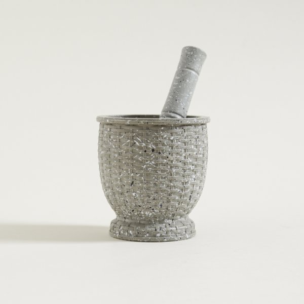 [411709] Mortero Plastico Gris Granite 11X11Cm