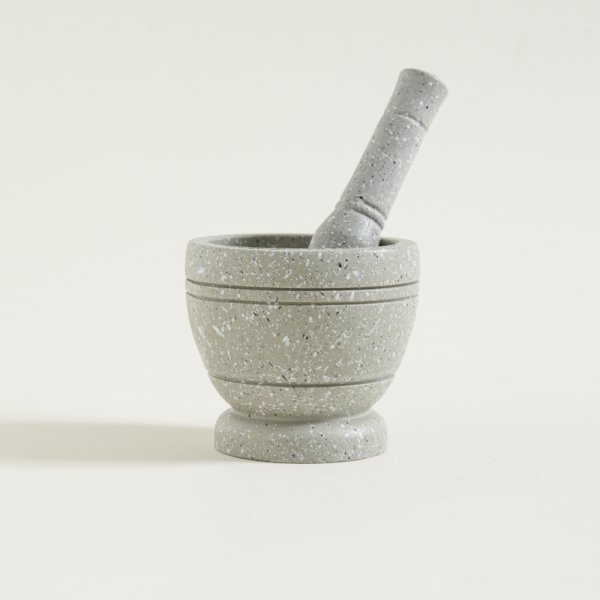 [411711] Mortero Plastico Gris Granite 10X10Cm