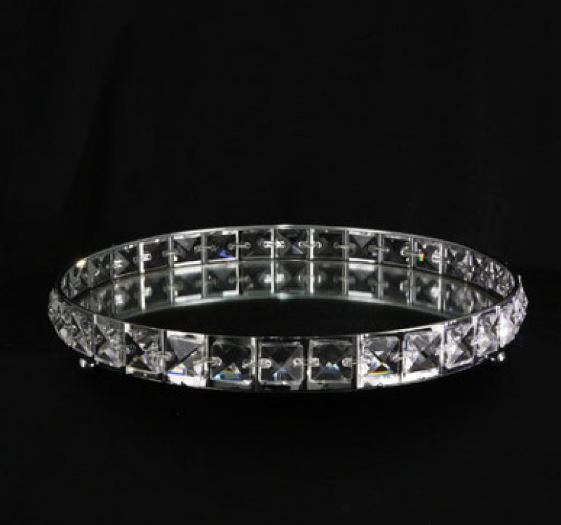 CRYSTAL DECO REDONDA 32X4.5CM. CHROME