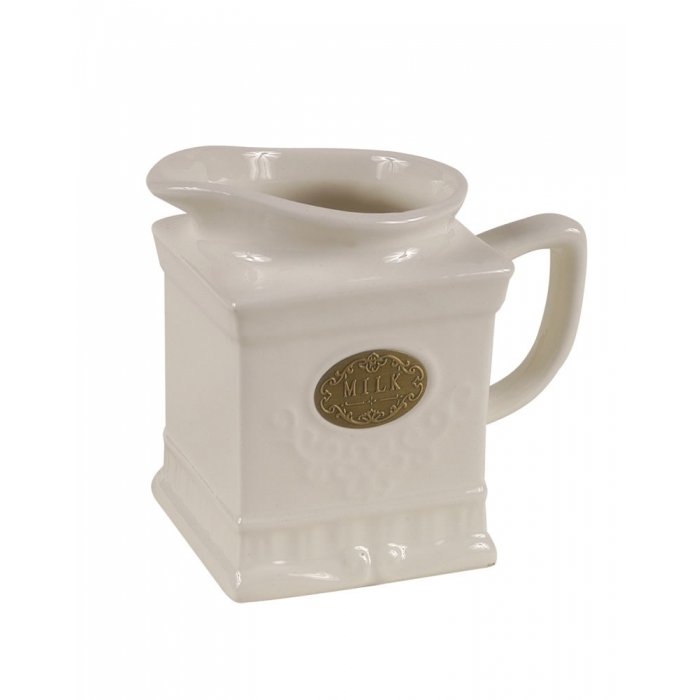 LECHERA PORCELANA LOGO MILK 12 X 12 X 20 CM