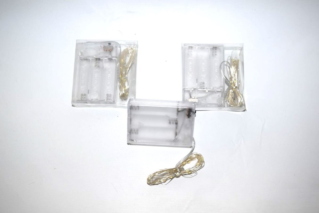 [458225] Guirnalda Microled Luz Fria 3M 30 Luces 3 Pilas Aa