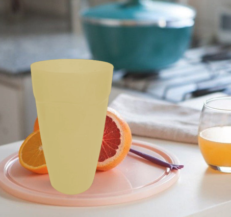 Vaso Media Punta Glitter 500 Cm3 Dorado