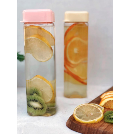 [45940] Botella Square Amarillo Pastel