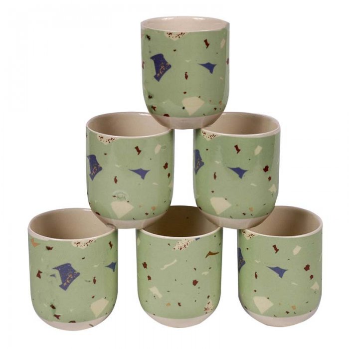 CUENCO SET X 6 PORCELANA MANCHITAS