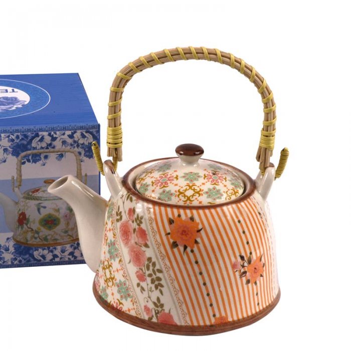 TETERA PORCELANA 900 CC ROSAS AMARILLAS