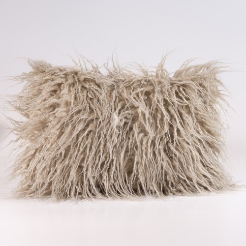 [380182] Funda Almohadon 30 X 43 Pelo Oveja 1 Cara Gris