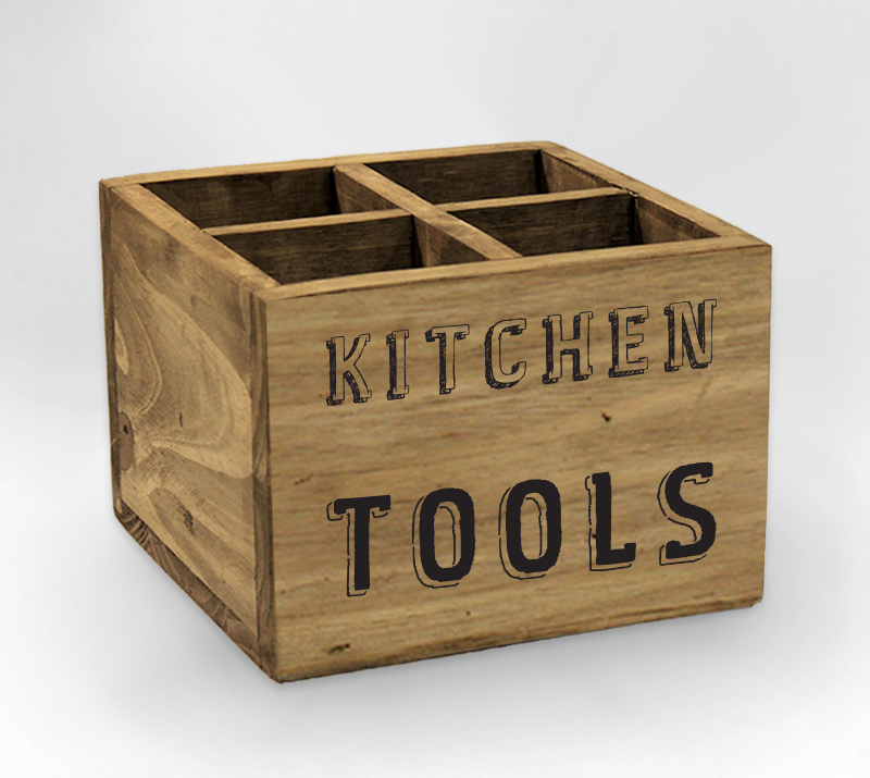 CUBIERTERO KITCHEN TOOLS 21 X 21 X 14 CM. - ORGANIZADOR 4 DIV