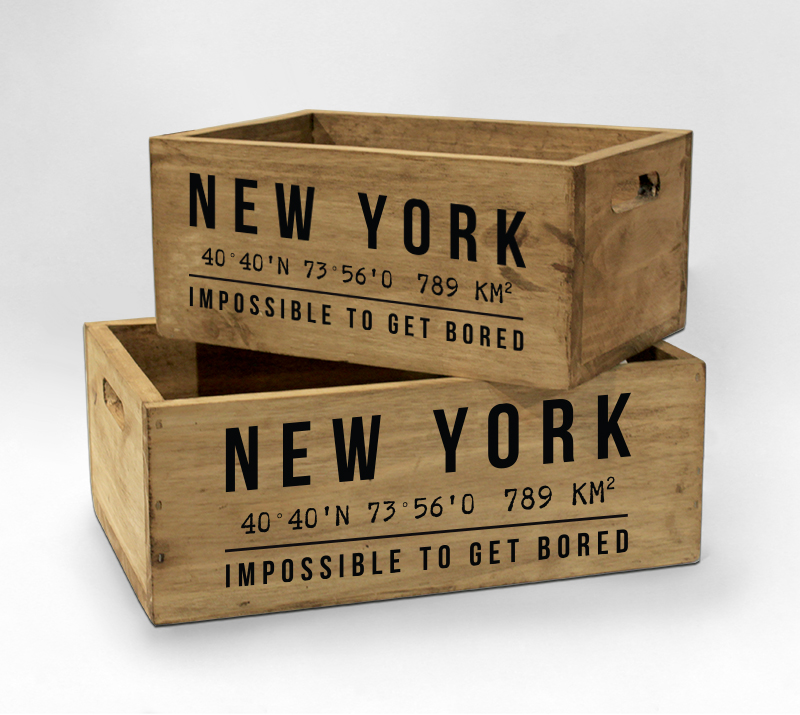 CAJAS ORGANIZADORAS RECTANGULARES GPS NEW YORK  40 X 27 X 14 CM - RECTANGULAR 