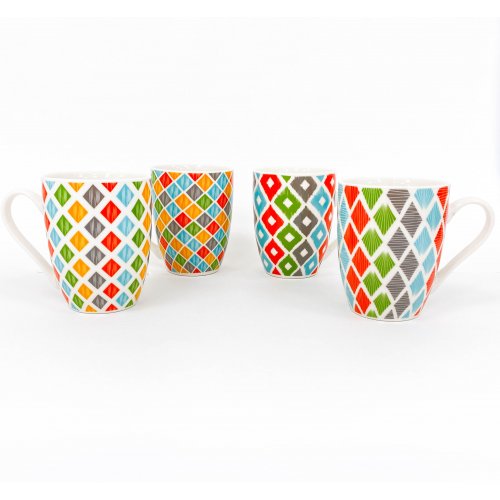 Jarro Mug Con Rombo Multicolor