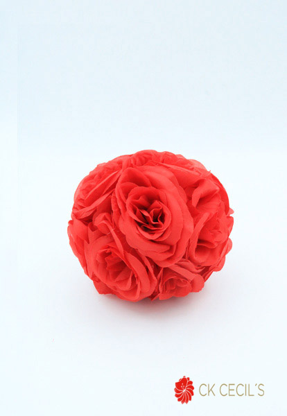 [413600] Rose Ball 15 Cm. Red