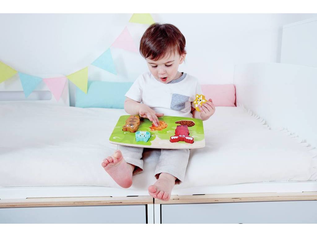 [13239] Rompecabezas Tactil De Animales Del Bosque 2Y Hape