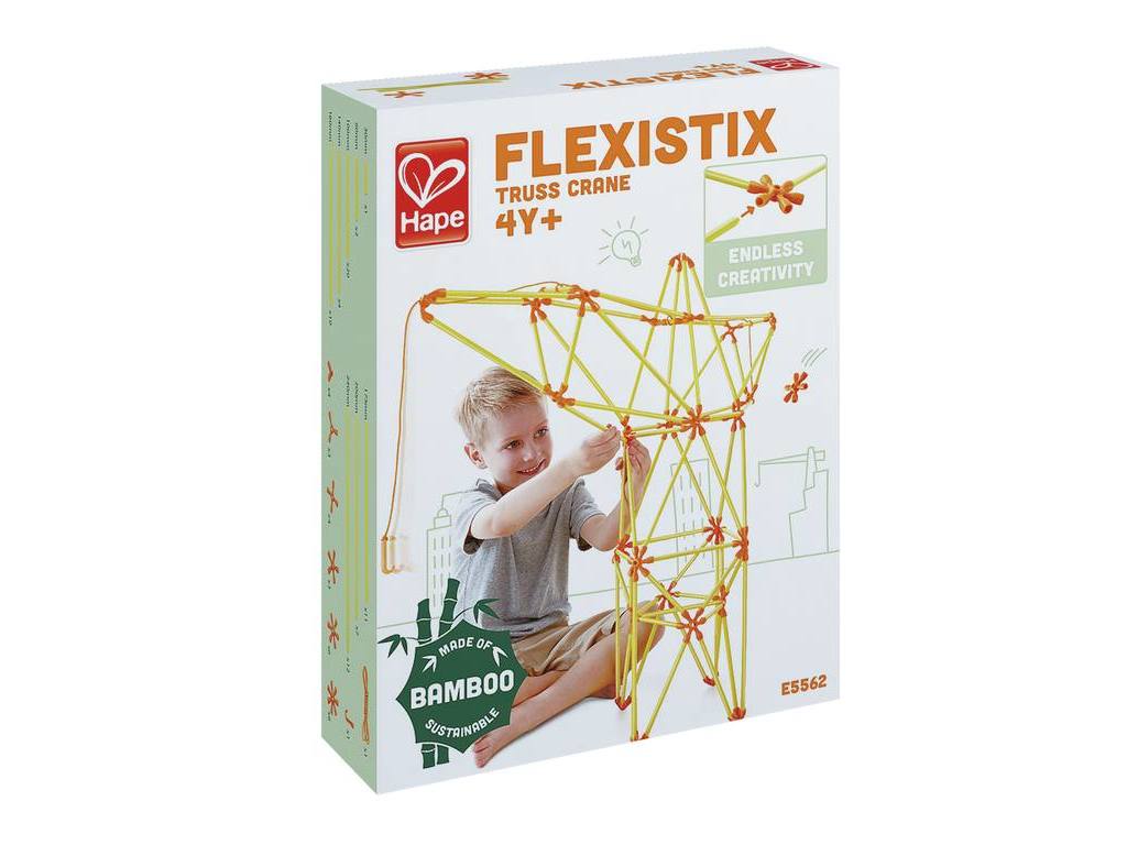 KIT FLEXISTIX DE CONSTRUCCIÓN CREATIVA GRÚA 94 PZAS HAPE