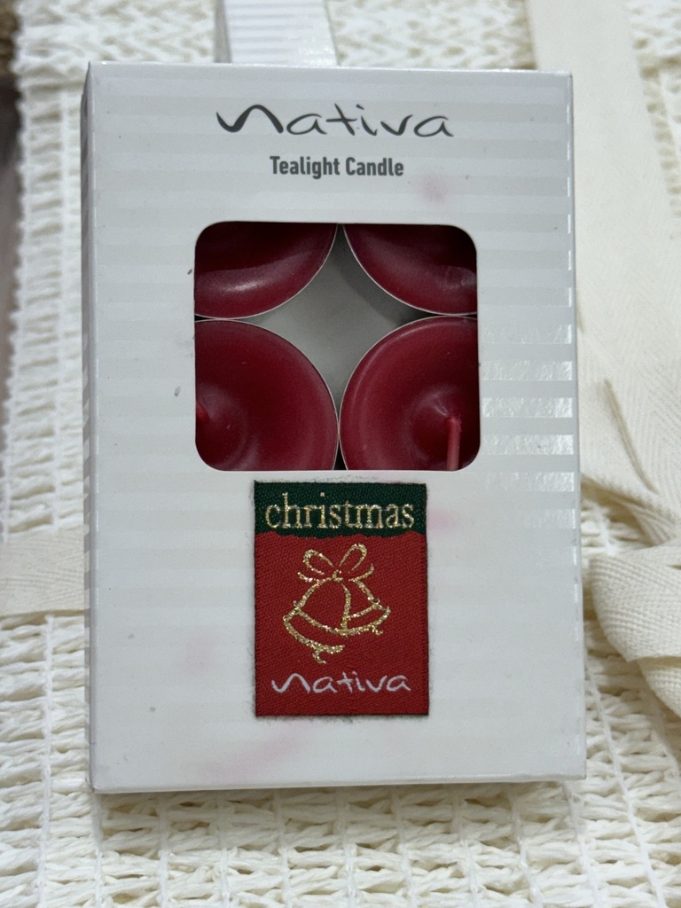 VELAS ROJAS NATIVA X6 C/ CHAPITAS 