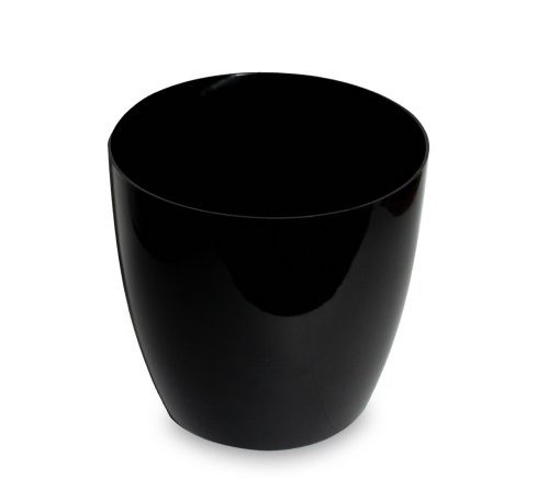 [165434] Maceta Turquia Lisa Negro Brillo 21Cm H 22Cm D