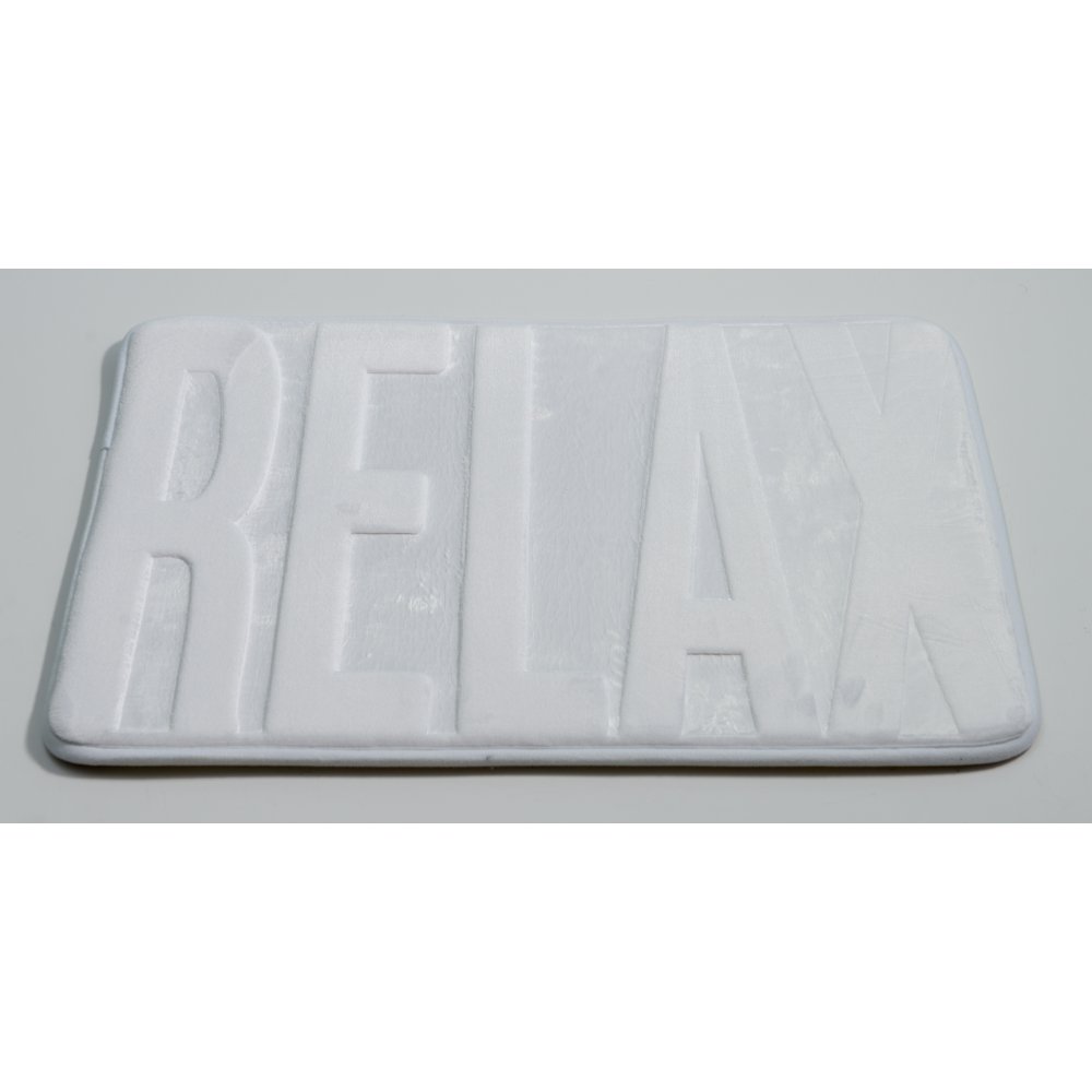 [380287] Alfombra De Baño Microfibra Relax Blanco 43 X 61