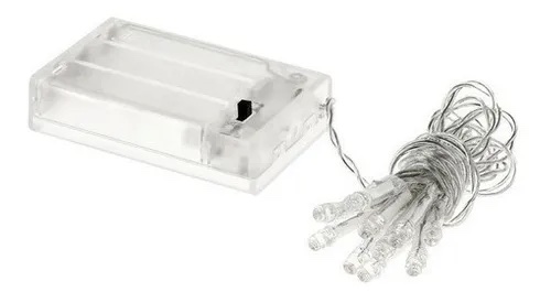 Tira Led 2 Mts 10 Luces A Pila Calida Oferta