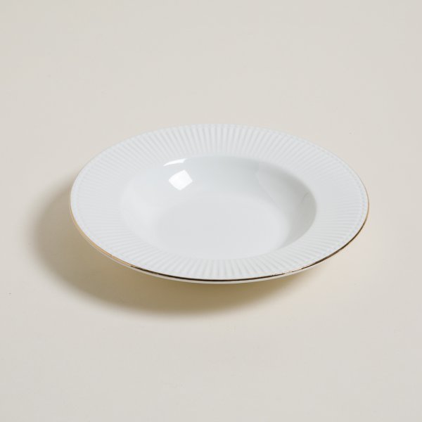 [4110446] Plato Hondo Acapulco Borde Dorado 22 Cm