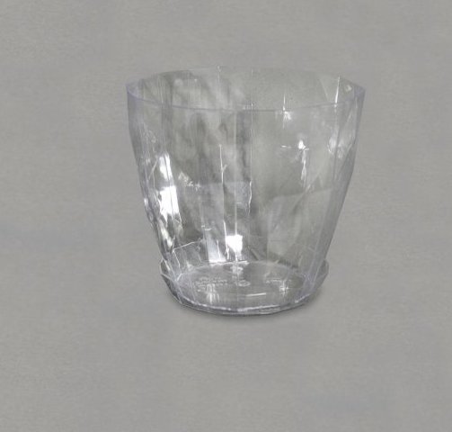 [165511] Maceta Turquia Orquidia Rayas Cristal 17Cm H 18Cm D