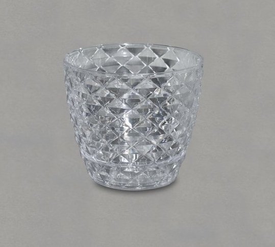 MACETA TURQUIA ORQUIDIA ROMBO CRISTAL 12CM H 14CM D