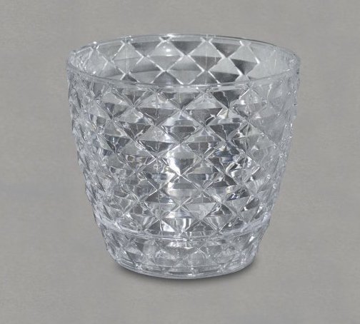 MACETA TURQUIA ORQUIDIA ROMBO CRISTAL 15CM H 17CM D