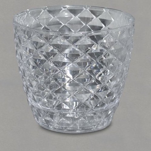 MACETA TURQUIA ORQUIDIA ROMBO CRISTAL 18CM H 21CM D